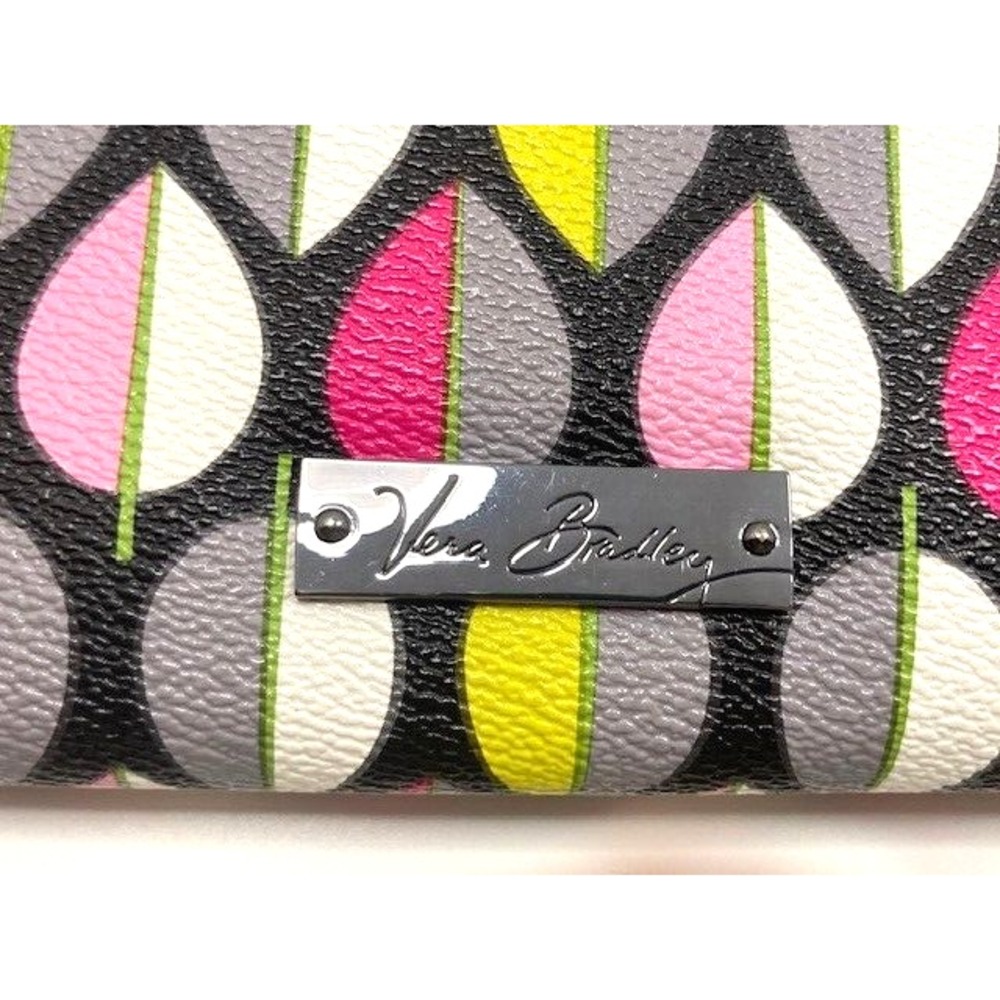 VERA BRADLEY Moon Drops Faux‎ Leather Accordion Zip Around Wallet RETIRED - Picture 3 of 7